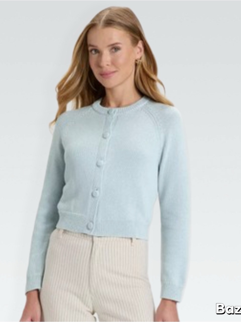 NWT Light Blue Women's Cotton  Cardigan